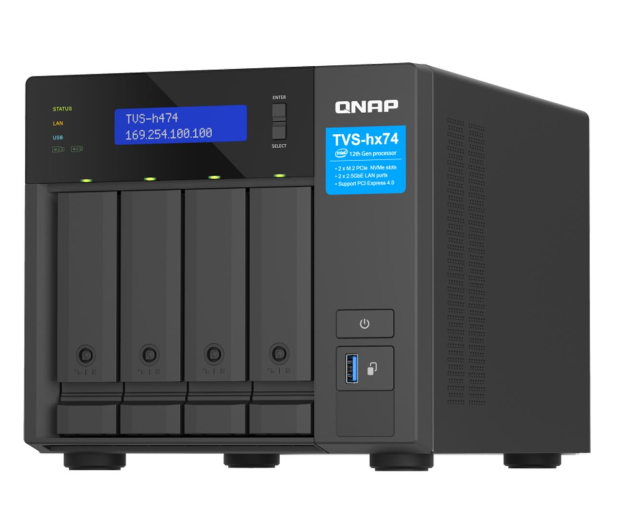 QNAP Serwer NAS TVS-h474-PT-8G Intel Pentium Gold 8G DDR4 - 1113947 - zdjęcie
